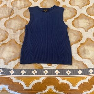 Truth By Republic Navy Blue Sweater Tank - Size Large